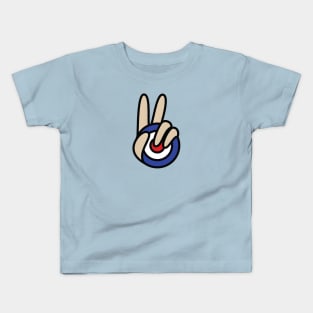 Mod Target Peace Symbol V Sign Kids T-Shirt